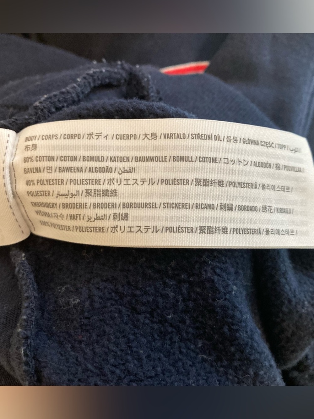 Hollister Navy Blue Embroidered USA Quarter Zip Pullover Sz Small - Picture 7 of 7